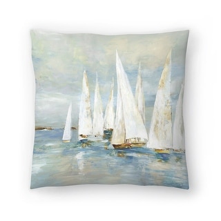 White Sailboats - Decorative Throw Pillow