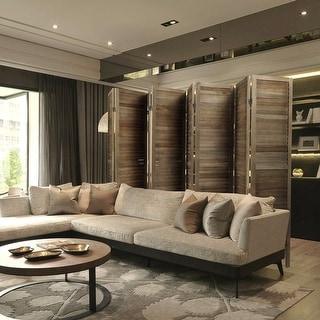 Paneled Wood Room Divider Folding Screen Privacy Screen Partition