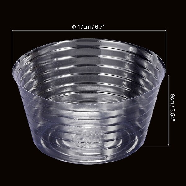 Plant Pots Saucer Plastic Flower Drip Trays for Indoor Outdoor - Clear