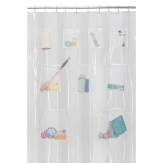 Maytex Mesh Pockets PEVA Shower Curtain