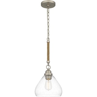 Laughlin 1-Light Brushed Nickel Mini Pendant - Brushed Nickel
