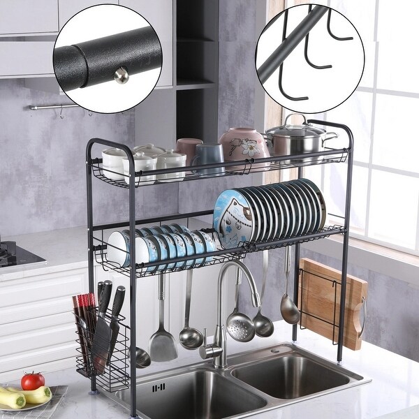 Stainless Steel over the Sink Dish Rack