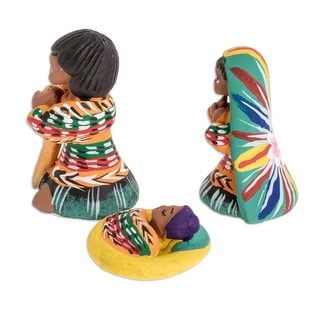 Novica Handmade Petite Nativity Ceramic Nativity Scene (3 Pieces)