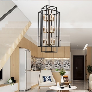 Farmhouse Lantern Pendant Light, Industrial Hanging Lantern Chandelier