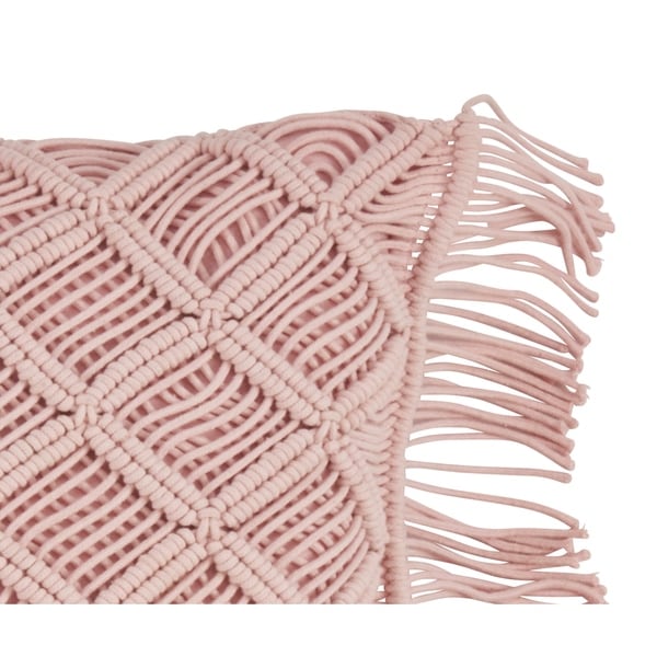 Down Filled Macramé Throw Pillow