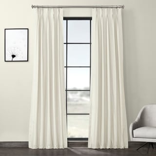 Exclusive Fabrics Solid Cotton Pleated Curtain (1 Panel)
