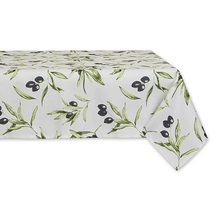 Olives Print Outdoor Tablecloth with Zipper, 60 Round