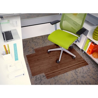 Jani Eco Bamboo Roll-up Rectangular Chair Mat with Lip