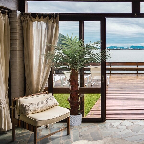 Artificial Areca Palm Tree, 6 Foot Pre-Potted - 6 Feet