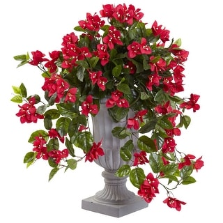 Bougainvillea with Urn UV Resistant (Indoor/Outdoor) - 24"D x 24"W x 28"H