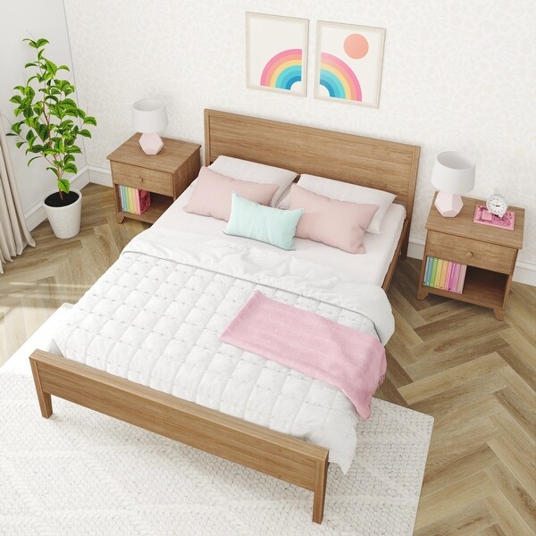 Max and Lily Queen-Size Bed with Panel Headboard
