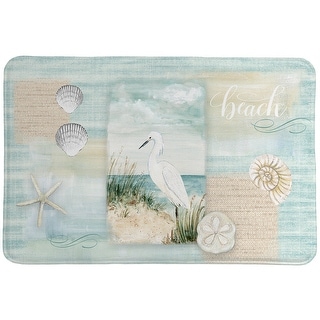 Laural Home Water's Edge Memory Foam Rug 21x34