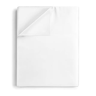 GOTS Certified Organic Cotton 300TC Wrinkle Resistance Single Ply, White Flat Sheet