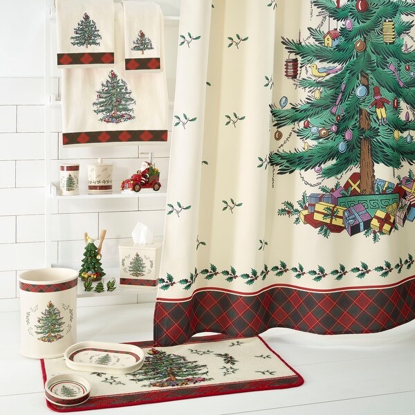 Spode Christmas Tree Tartan Tissue Cover - Multicolor