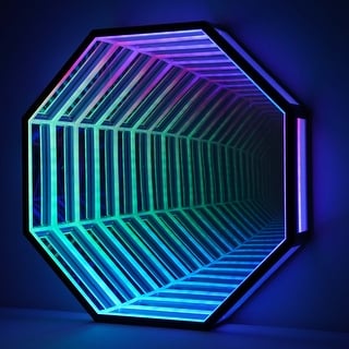28" Octagon Infinity Mirror Light Bathroom Room Light