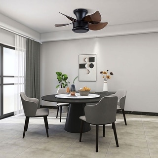 23" Modern Reversible Ceiling Fan 6 Speeds with Remote Control - N/A