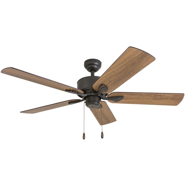 The Gray Barn Harkye Farmhouse 52-inch Aged Bronze Ceiling Fan in Barnwood/Tumbleweed Blades