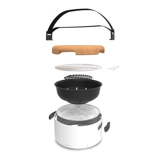 Tabletop BBQ - White, 13.75 x 8.75"