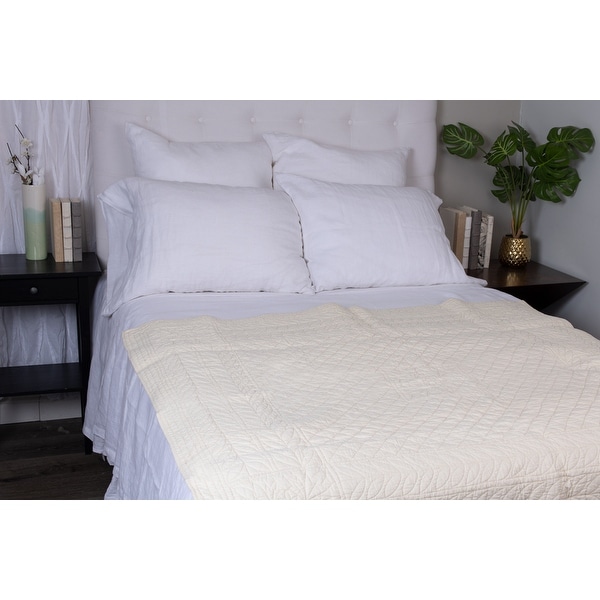 Tuscani Ivory Cotton Throw