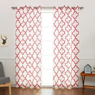 Aurora Home Moroccan Outline Curtain Panel Pair