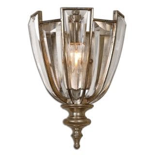 Uttermost Vicentina 1-Light Wall Sconce Metal Crystal Poly-Lighting Fixture