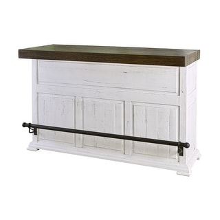 Picket House Furnishings Robertson 68" Wooden Bar with Wine Storage