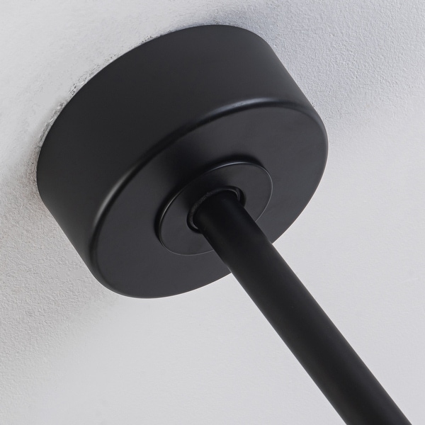 60-in Modern 6-Blade Matte Black LED Ceiling Fan with Light and Remote