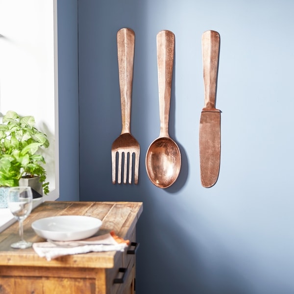 Cutlery Wall Decor Aluminum Utensil Set of 3