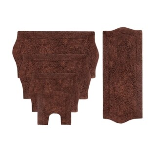 Home Weavers Waterford 5 Piece Set Bath Rug 17"x24", 21"x34", 20"x20", 22"x60", 24"x40"