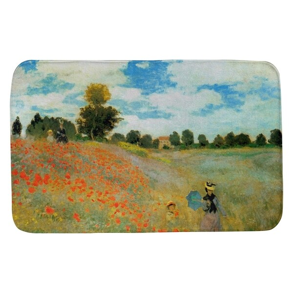 Monet Poppy Field Near Argenteuil Bath Mat