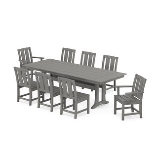 Mission 9-Piece Farmhouse Dining Set with Trestle Legs