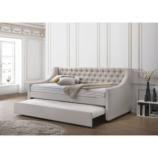 ACME Lianna Daybed & Trundle (Twin Size) in Fog Fabric