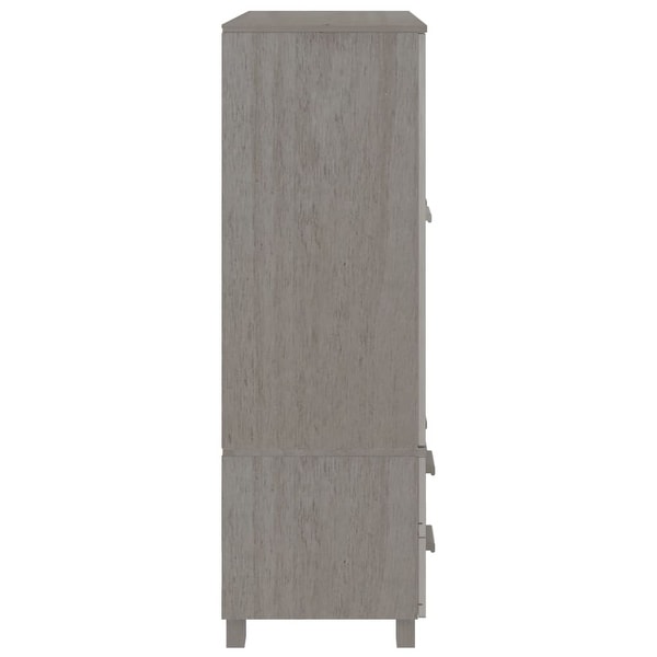 vidaXL Wardrobe Armoire Closet Storage Organizer Rack HAMAR Solid Wood Pine - 39"x17.7"x53.9"