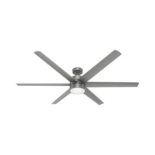 Hunter 72" Solaria Outdoor Ceiling Fan with LED Light, Wall Control - Damp-Rated - Industrial, Contemporary - ENERGY STAR!