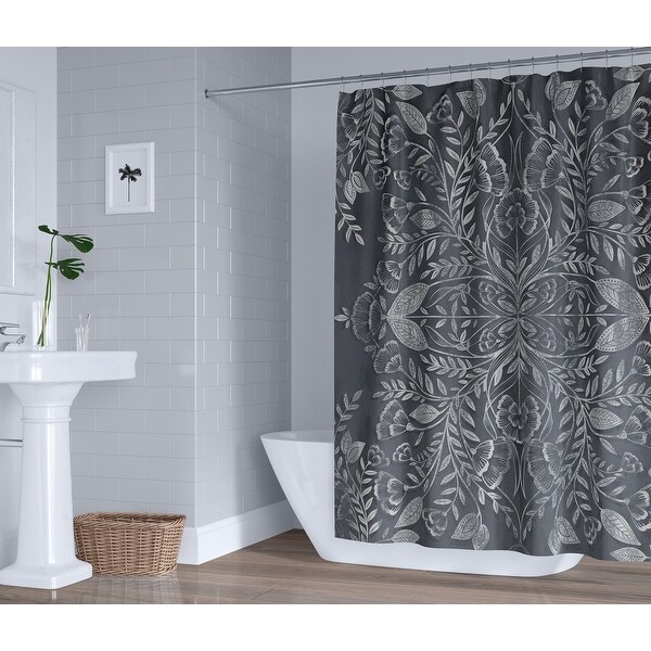 NOELANI GREY Shower Curtain By Kavka Designs