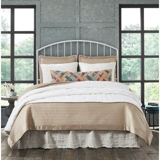 Christie Oyster Viscose & Cotton Quilt or Pillow Sham