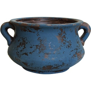 Egyptian Era Terracotta Planter in Blue,Green, Red, Purple in 2 sizes