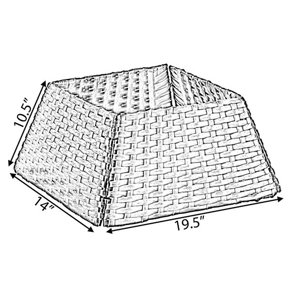 Foldable Christmas Tree Skirt Collar Basket, Ring Base Stand Cover