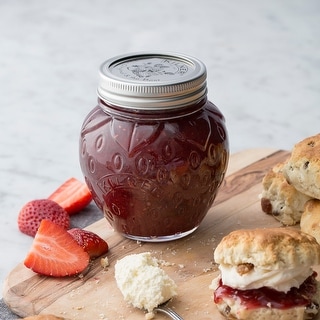 Set of 6 Strawberry Fruit Jars