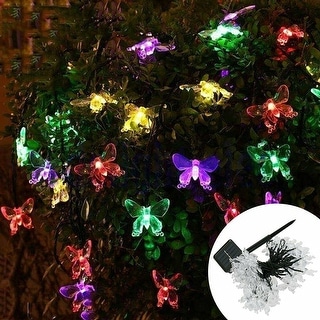 Solar LED Butterfly String Fairy Light Outdoor Garden Decor Waterproof