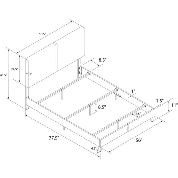 Taylor & Olive Halls Contemporary Upholstered Bed