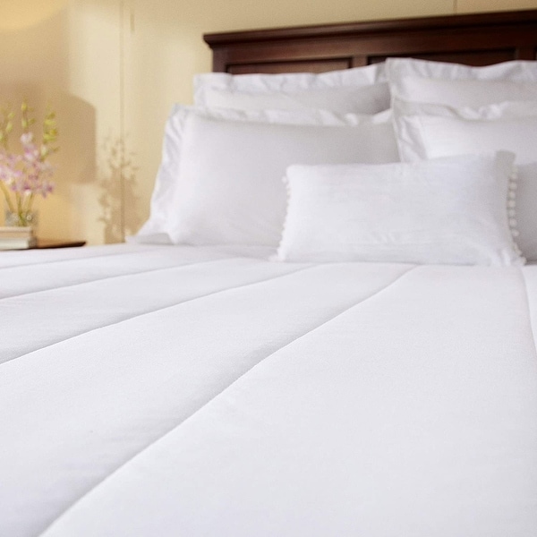 Sunbeam Soft Quilted Electric Heated Mattress Pad King White Washable