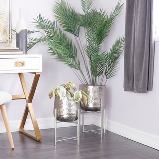 CosmoLiving by Cosmopolitan Metal Transitional Planter (Set of 2) - S/2 19", 17"H