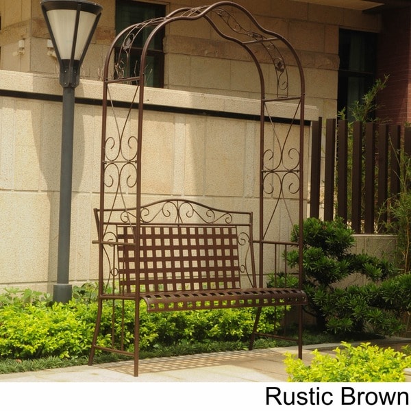 International Caravan Mandalay Iron Arbor Bench