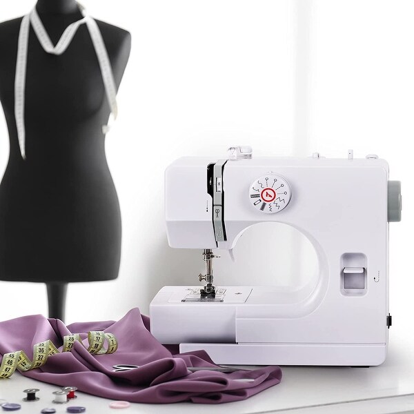 Kids Sewing Machine with 12 Built-In Stitches, Foot Pedal