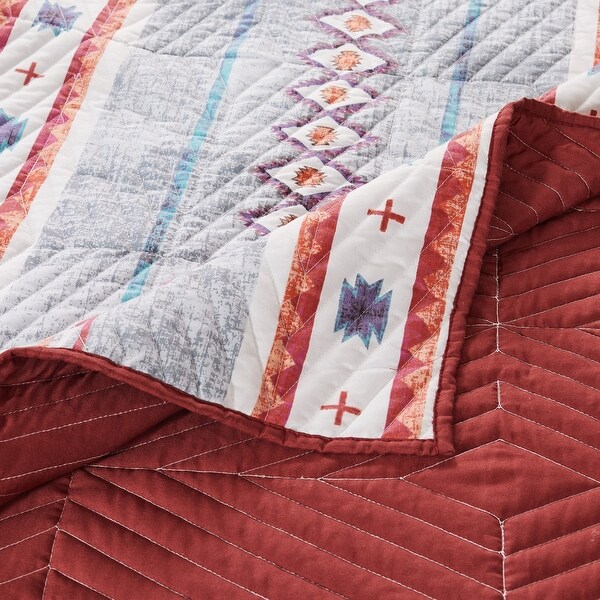 Greenland Home Fashions Kiva Western Native Boho Quilted Throw Blanket