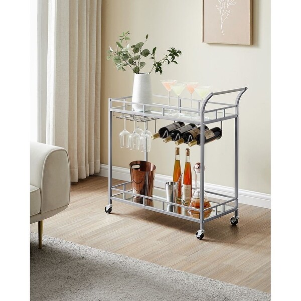 Home Bar Serving Cart - 15”D x 31.5”W x 30.5”H