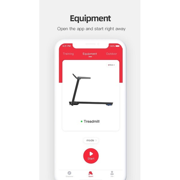 Fitshow App Home 5" LCD Screen 250 Lbs Weight Foldable Treadmill with Incline Adjustment and Bluetooth Music