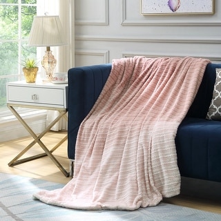 Ulani 60"x70" Flannel Reversible Jacquard Throw