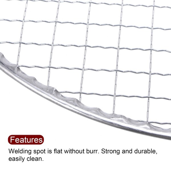 10pcs Round BBQ Grill Net 11" Dia Galvanized Iron Barbecue Mesh Mat for Baking